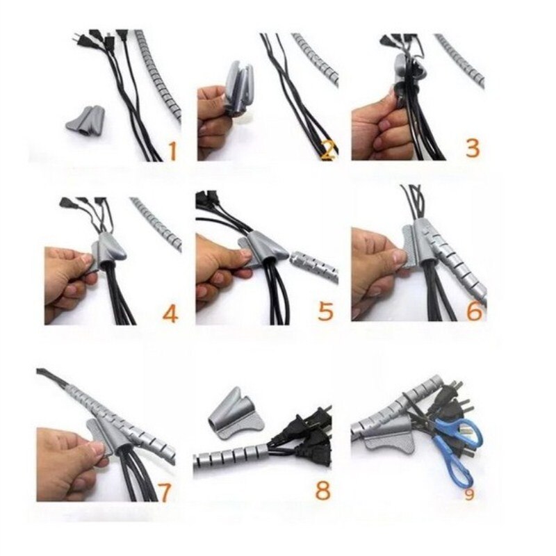 Loodklem voor spiraalkabelbeschermer draadbuis kabelbeheer draadklem clips kleur willekeurig verzenden