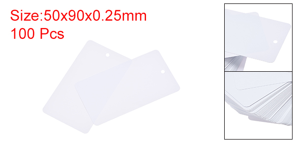 100Stck 1,95x3,51 Zoll Wasserdichte Drähte Kunststoff Stichworte Etikett Werkzeuge für Produkt Identifikation Stichworte Ventil Kennzeichnung: Weiß