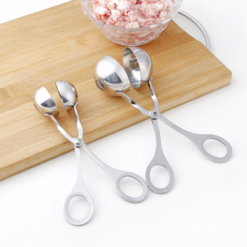 Steel Kitchen Ball Maker Stainless Meatball Production Mold Convenient Fried Meatballs Making Spoon Kitchen Meat Tools