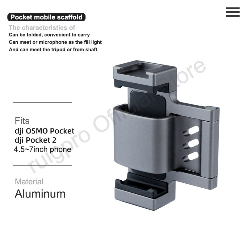 DJI Osmo Tasche 1 2 Faltbare Stativ Halfter Ladung Basis Smartphone Stativ Montieren Festen Ständer Halterung Halfter LED-licht: Gerüst