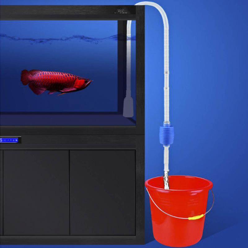 Aquarium Water Filter Fish Tank Gravel Vacuum Cleaning Cleaner Siphon Pump Hang Up Tank Strainer Water Changing Tool