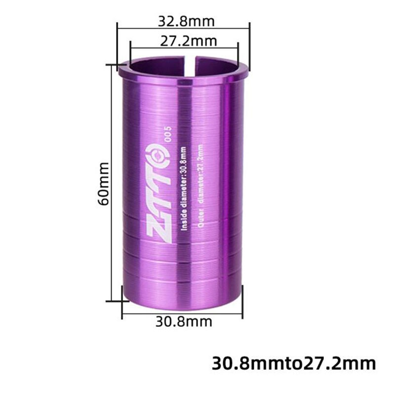 Bicycle Seatpost Adapter Alloy Sleeve Convert Seat Post Tube Conversion Adapter 25.4 27.2 28.6 30.4 30.8 31.6 33.9 34.9: E