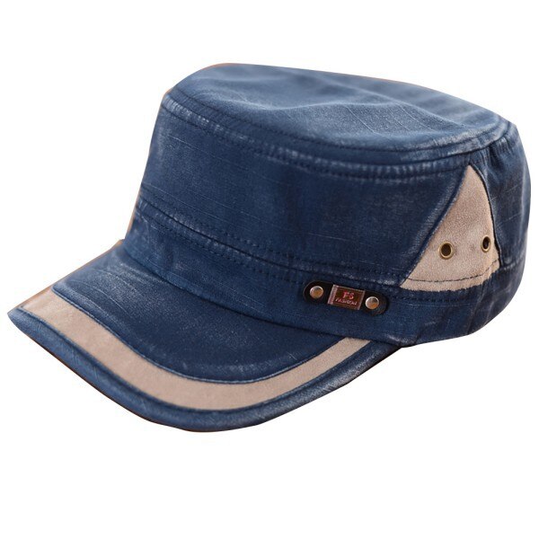 NEUE Klassische Männer Frauen Einstellbare Armee Plain Vintage Hut Kadett Baseball Kappe D3: Blau