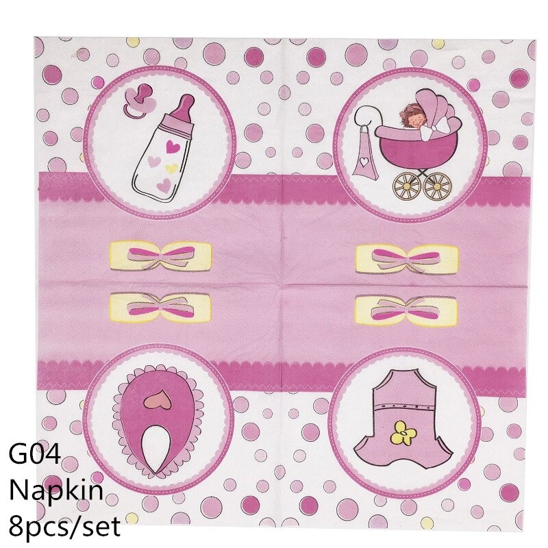 1Set Gender Reveal Napkin Cup Tablecloth Boy girl Balloon Kids baby Shower Birthday Birthday Favor Decoration Supplies: G04