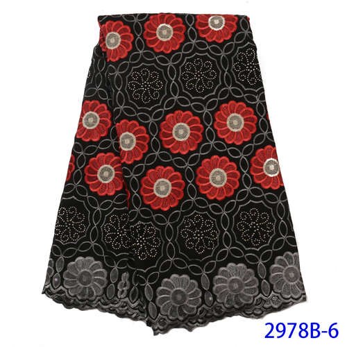 Nigeria lace fabric lace cotton lace African nigerian laces for women dresses KS2978B-1: 2978B-6