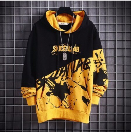 Casual Men hip-hopowe bluzy z kapturem 2020 męskie jesienny w stylu Harajuku bluzy męskie japońska moda uliczna luźne bluzki z kapturem śmieszne płaszcze męskie: grey / XXL