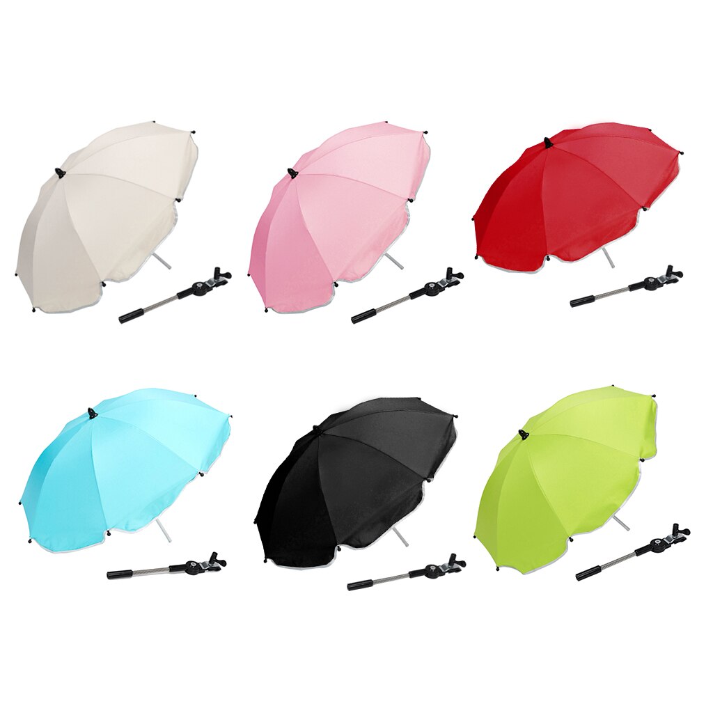 Universal- Kinderwagen Regenschirm Kinderwagen Kinderwagen Wagen Sonne Regen Abdeckung Regenschirm Clip Halfter Baby Warenkorb Zubehör