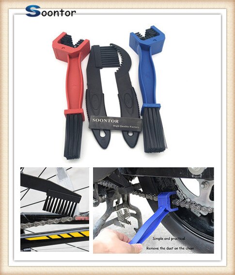 Motorcycle bike Chain Gear Dirt Remover Scrubber Cleaner Brush Tools For SUZUKI GSXR1100 GSXR400 GT250 GT550 RG500 RGV250