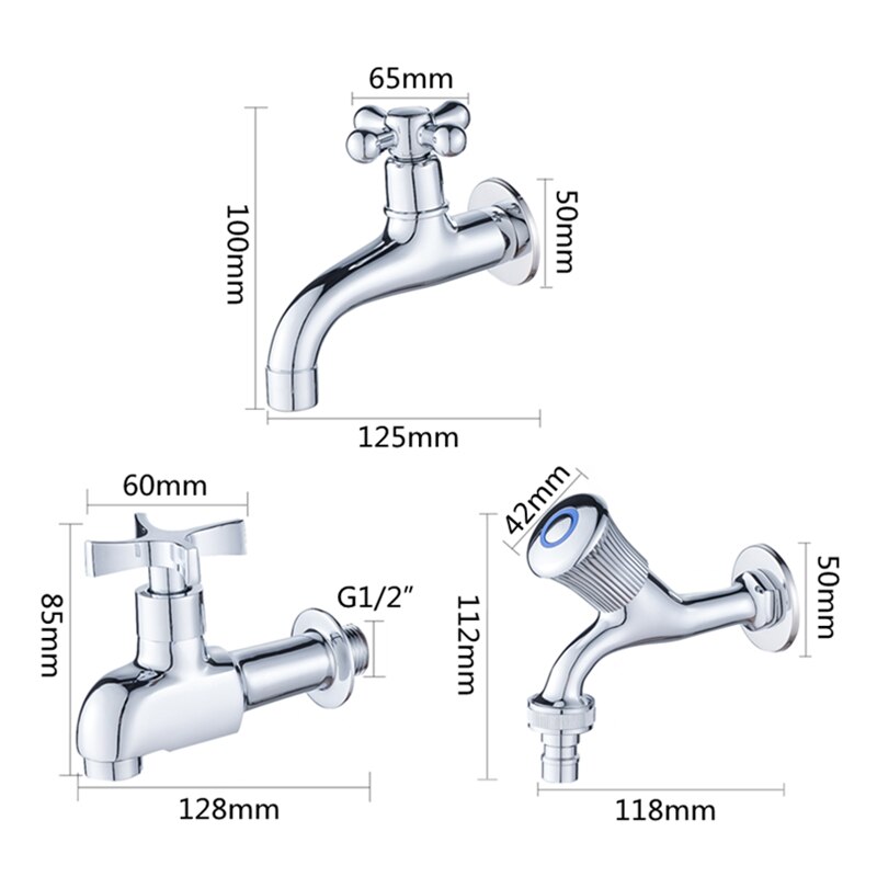 Home Brass Wall Mount Decorative Outdoor Garden Faucet Wash Basin Mop Washing Bibcock Machine WC Taps Torneira parede