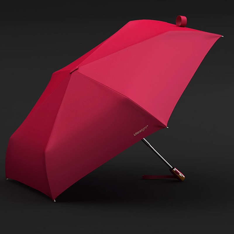 Windproof foldable fully automatic umbrella Simple ultra-light full three-folding umbrella for men and women