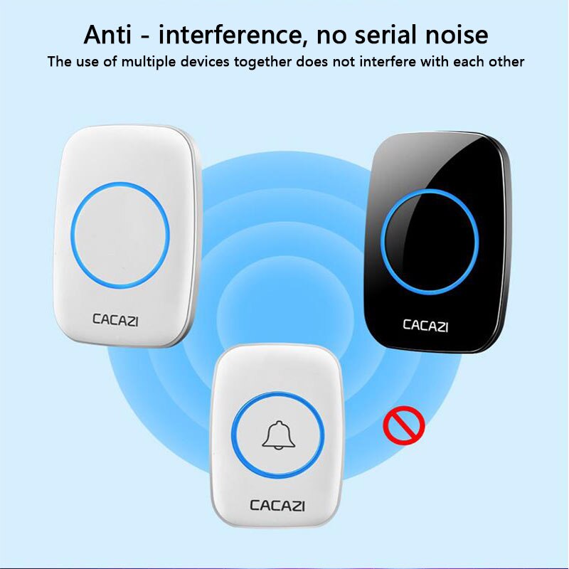 Wireless Door Bell Remote Button Plug in Receiver Doorbell Extra Long Range
