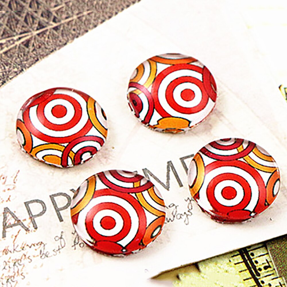 20pcs 12mm Handmade Photo Glass Cabochons (Color pattern series): E4-19