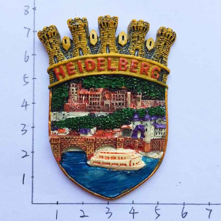Autocollant magnétique de réfrigérateur allemand, tasse à bière européenne, allemagne, Heidelberg, stuttart, Souvenir de voyage, allemagne: Heidelberg