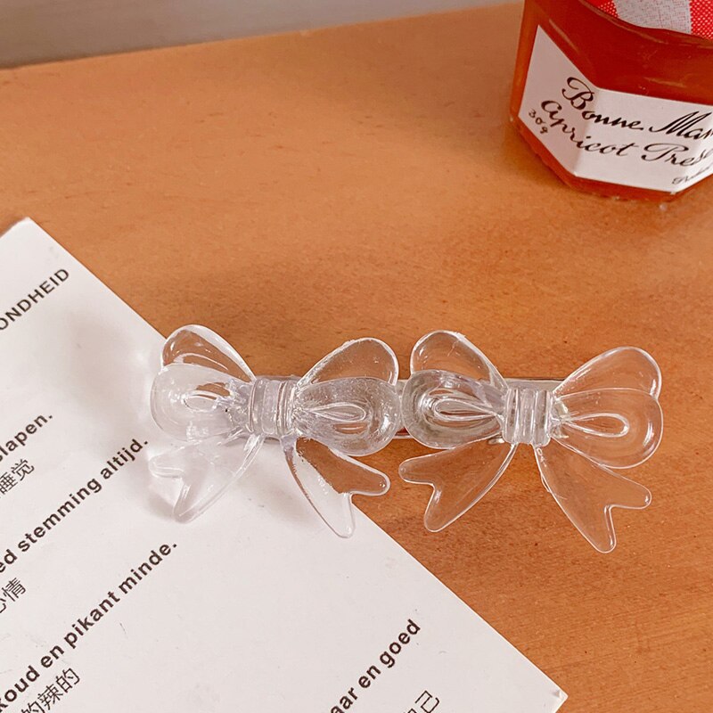Pinzas pequeñas transparentes para el pelo para niña, accesorios para el cabello, minigarra transparente para el pelo para niña, 3CM, 1 Uds.: 2