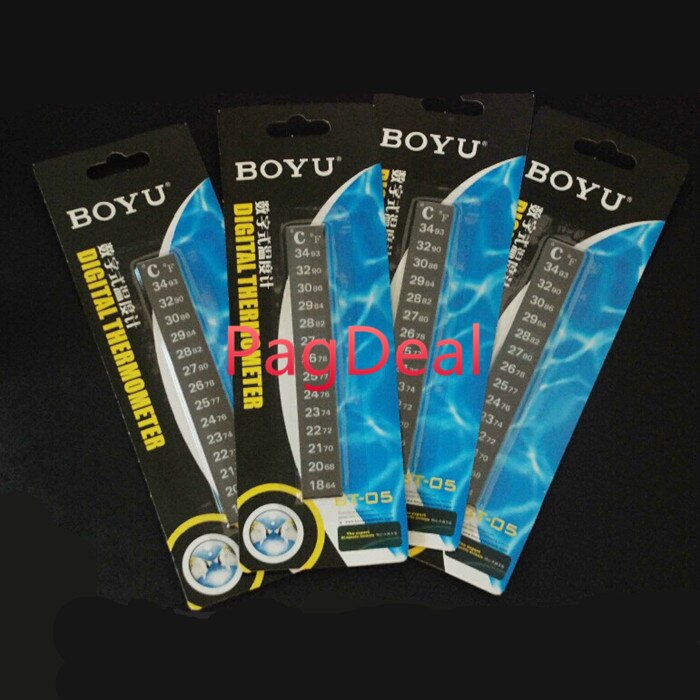 4 stuks boyu aquarium-thermometers om op te plakken, koelkast, keuken, kristal, digitale temperatuurmeetstickers cf bt -5