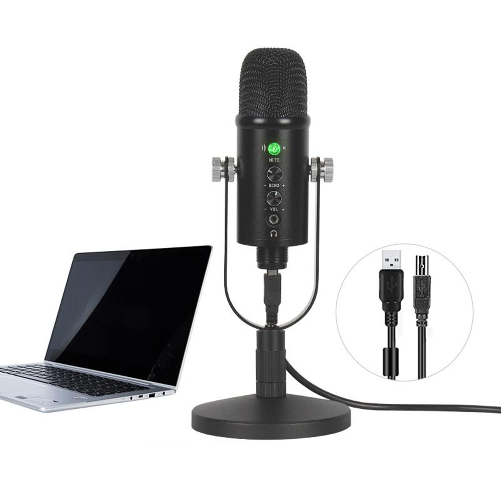 Audio Condenser Microphone Kit USB PC MIC Studio Recording Kit