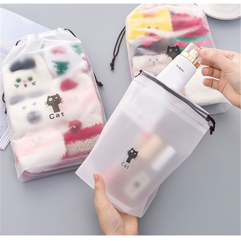 Étui de maquillage de voyage ours brun Transparent sac cosmétique lavage Beaut Kit femmes fermeture éclair maquillage organisateur de bain pochette de rangement toilette
