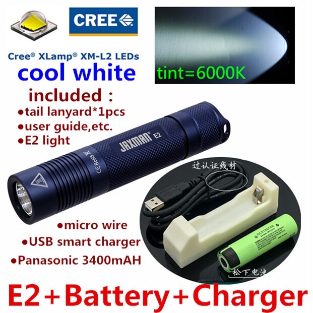 JAXMAN E2 CREE XML2 U2 18650 LED flashlight torch camping cycling outdoors: CW battery charger