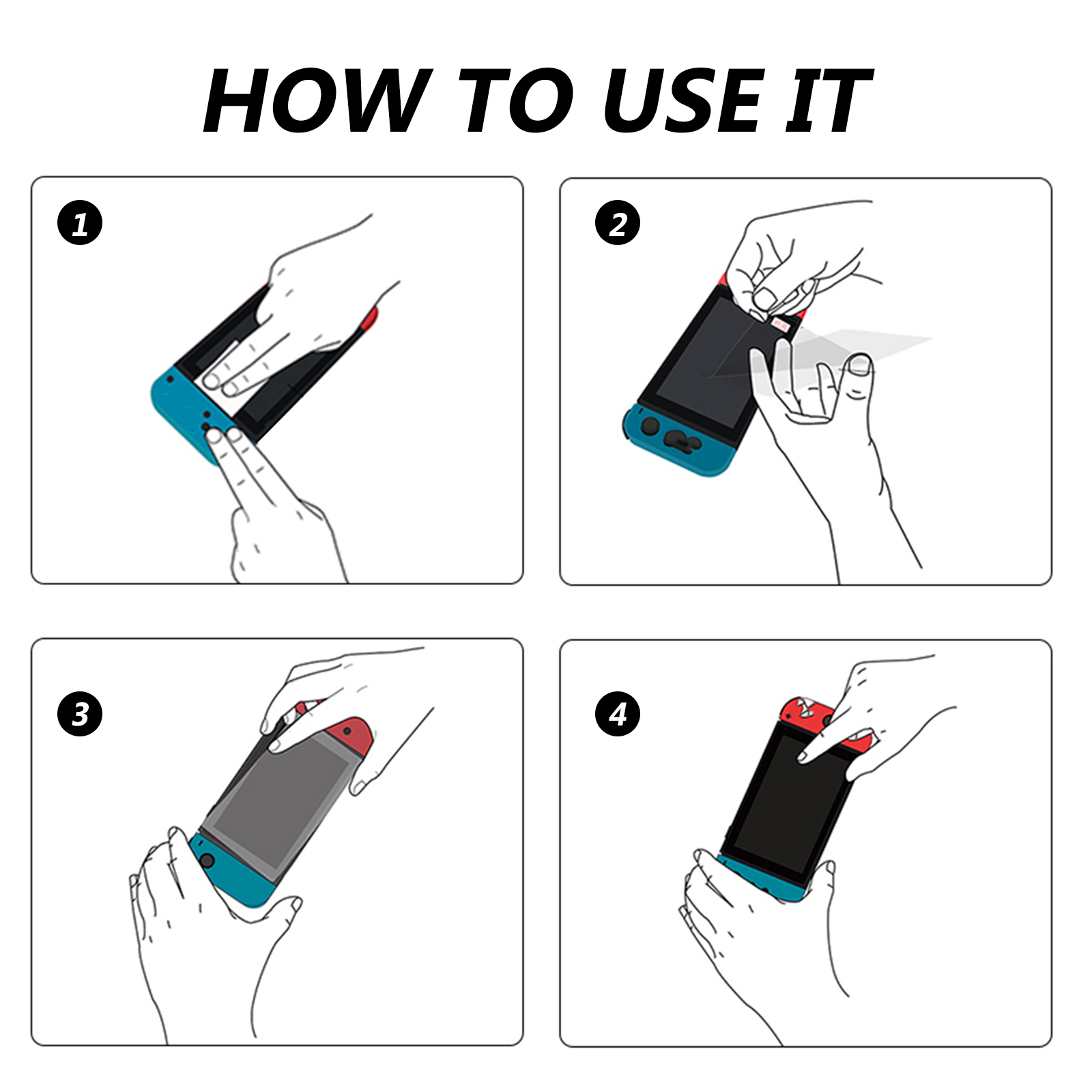 2Stck Konsole Bildschirm Schutz Kompatibel Für Schalter OLED Gehärtetem Glas Film
