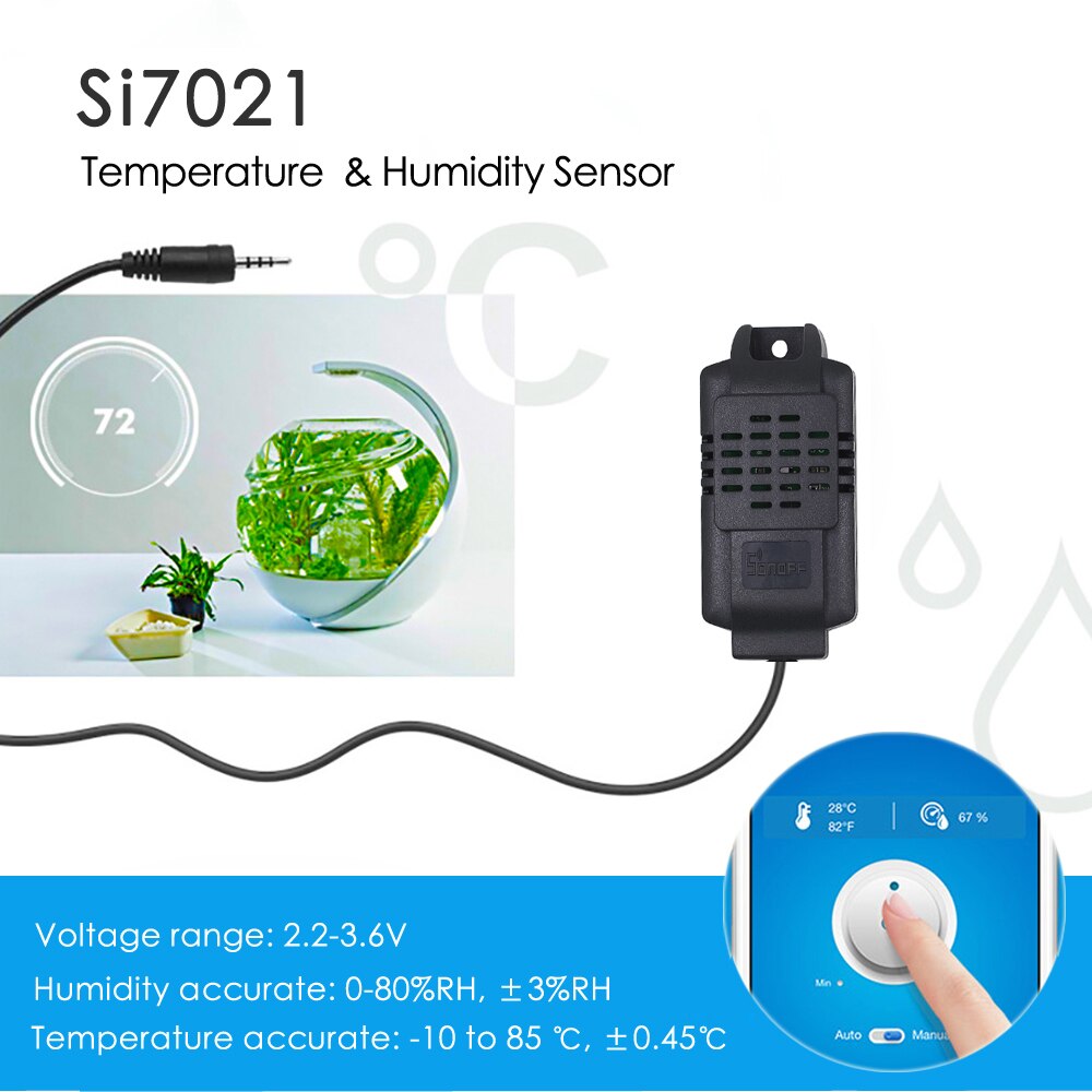 Sonoff-interruptor inteligente TH16 TH10 con Wifi, 16A, 10A, Sensor de monitoreo de temperatura y humedad, Automatización del hogar inteligente