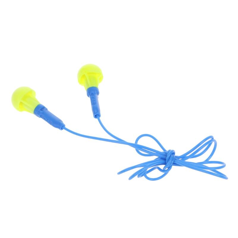 Soft Foam Corded Ear Plugs Hearing Protection Noise Reduction Earplugs Reusable B2QF