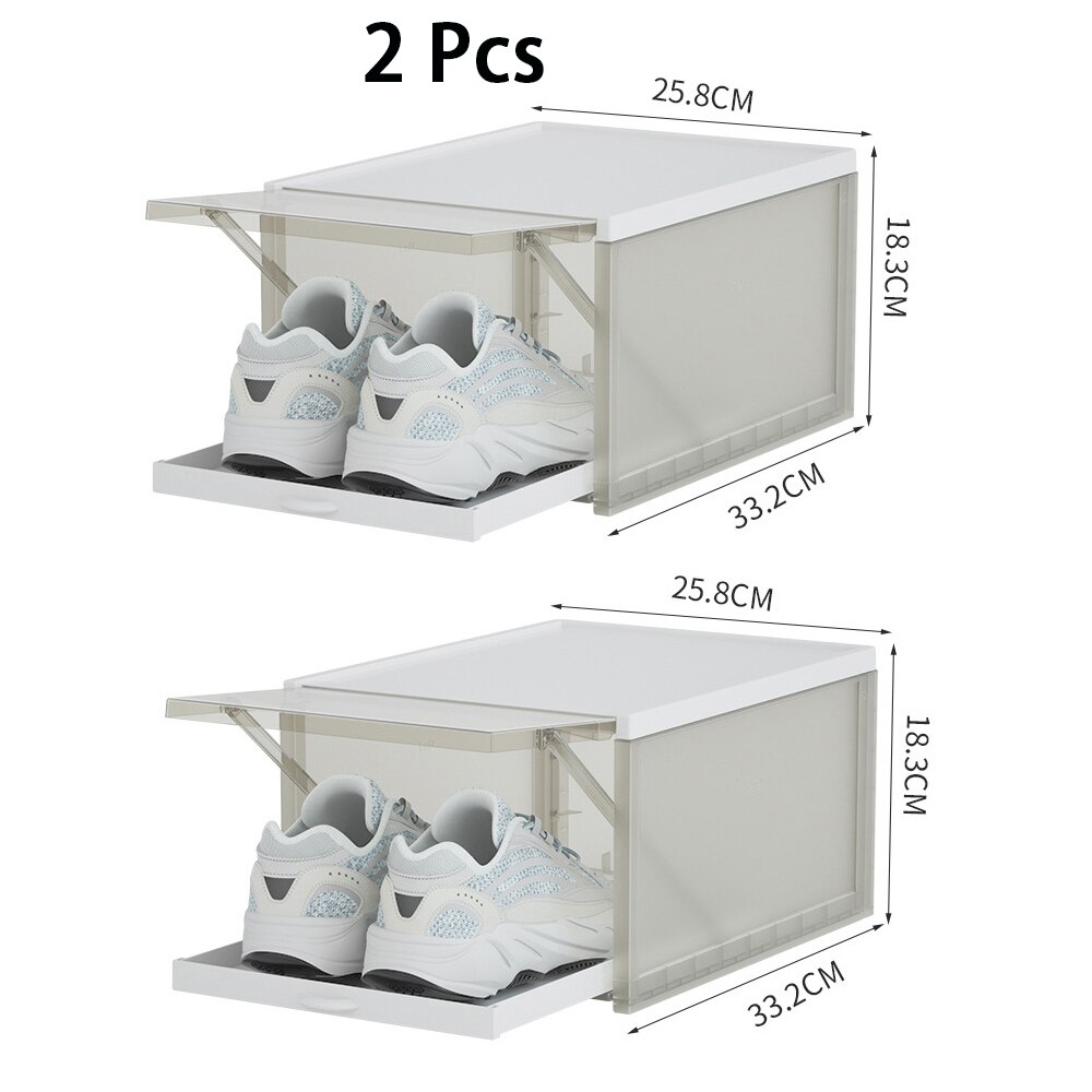 Pudełko na buty robić drzwi przesuwnych duży Organizer na buty pudełko na buty sportowe buty na tenisówki Organizer buty na wysokim obcasie pudełko AJ pudełko wystawowe: 2 szt