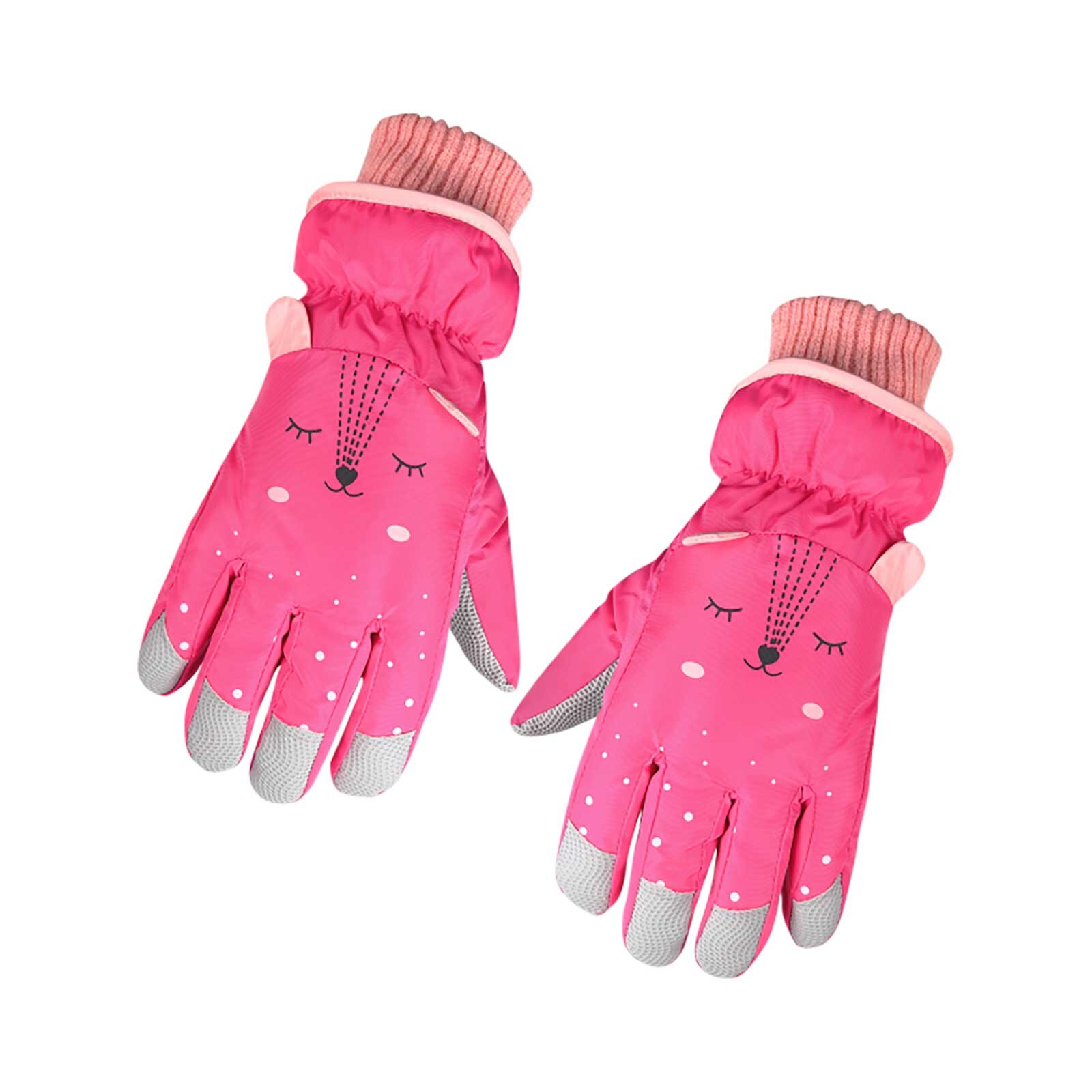 heißesten Junge Mädchen Winter Handschuhe für Kinder Jungen Mädchen Schnee Winddicht Handschuhe Outdoor Sport Skifahren: Red