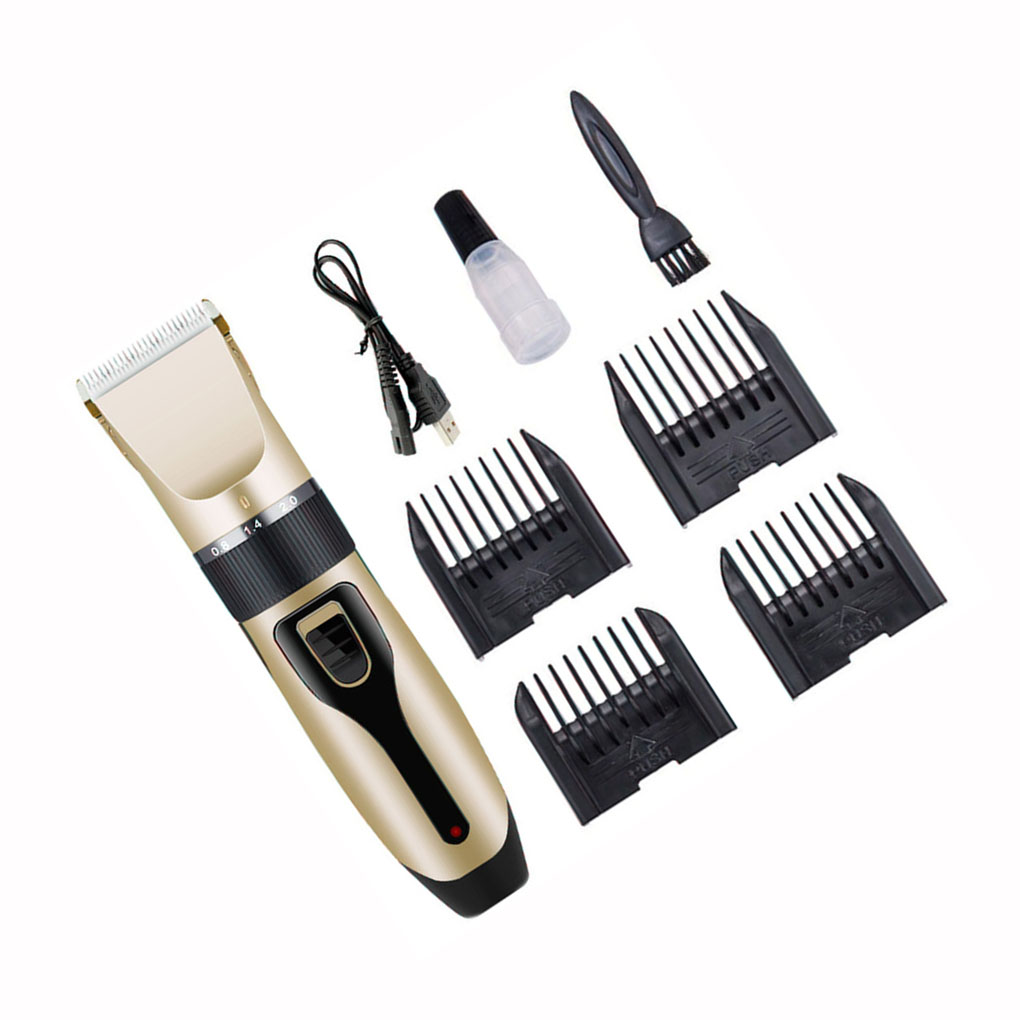 Oplaadbare tondeuse voor dierenhaar, trimset voor huisdieren, scheerapparaat met lage trillingen voor dieren