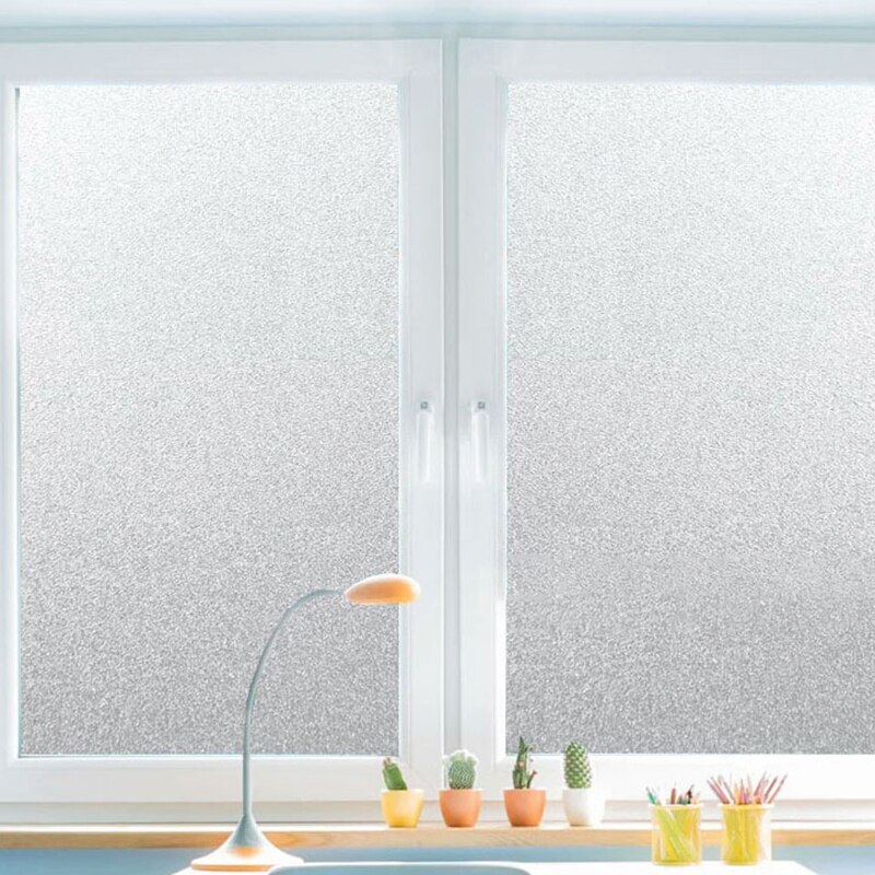Privacy Frosted Film 1Pc Vinyl Static Cling Frosted Glas Leven Levert Herbruikbare Home Decoratie Uv Venster Sticker
