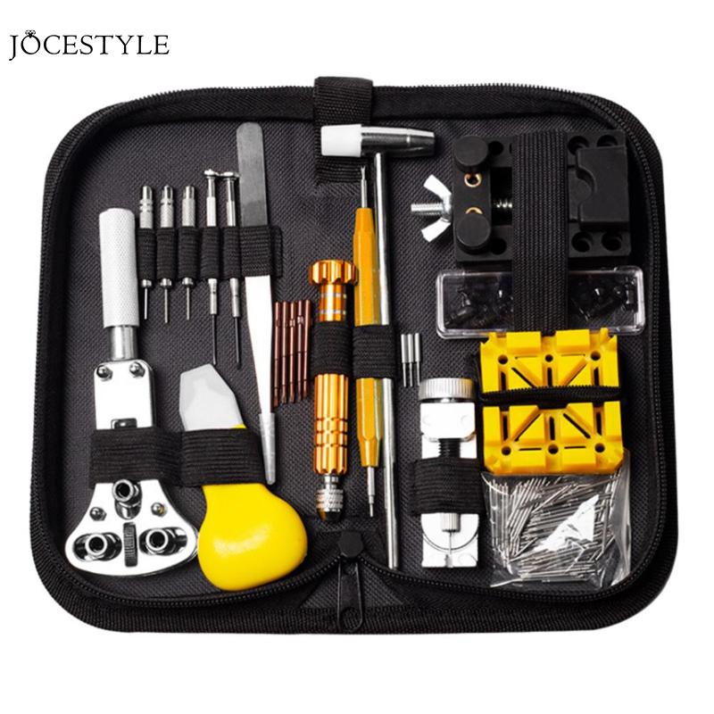 Outils horloger, Kit d'outils d'horlogerie, Kit d'outils de réparation de montres, ouvre-boîtier de montre, ouvre-boîtier de maillons, barre de ressort pièces d'outils: 148pcs