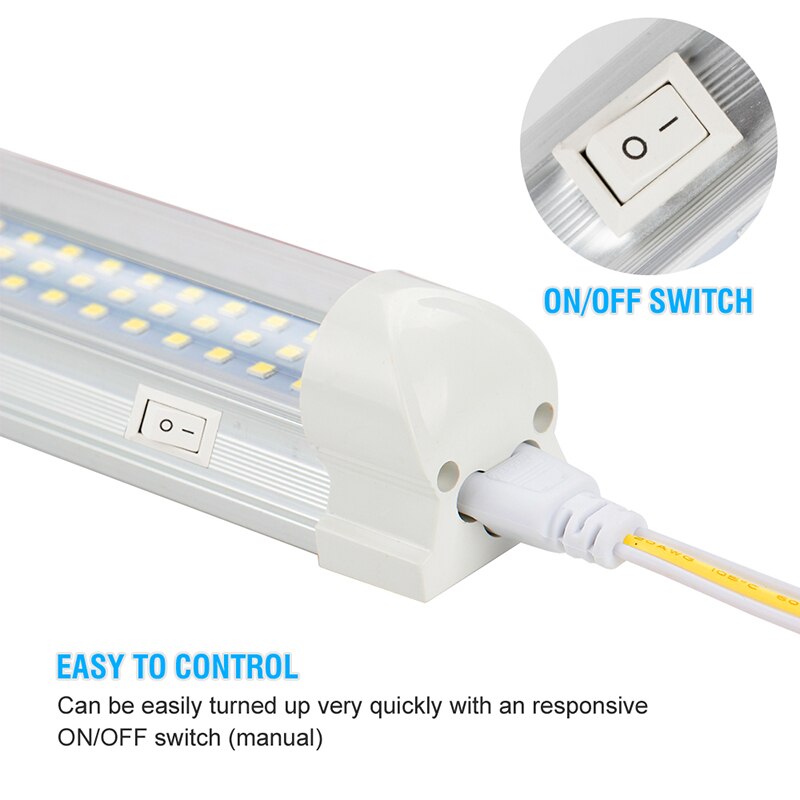 OKEEN 2pcs Universal 12V LED Interior Light Bar 108LED Light Strip with ON/OFF Switch for RV Van Truck Lorry Camper Boat Caravan