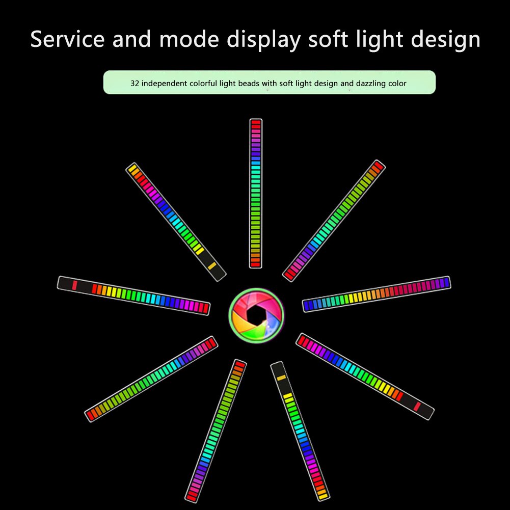 Rgb Muziek Sound Control Led Light App Controle Pickup Voice Activated Ritme Lichten Kleur Bar Auto Strips Ambient Led licht