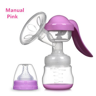 Manual electric breast pump breast pump milker suction power automatic massage postpartum lactator: Black