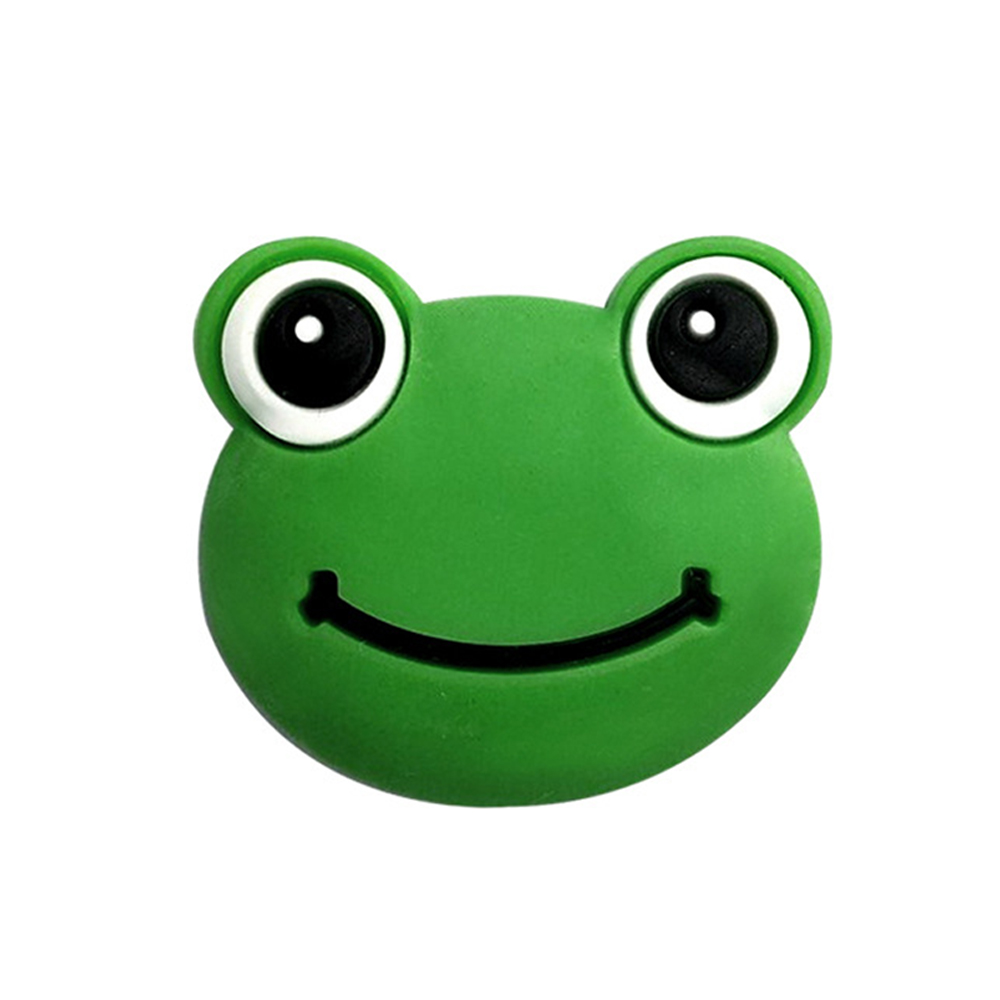 1 PC Silicone Wall Protector Door Handle Bumper Guard Stopper Self Adhesive Rubber Round Door Crash Pad Anti-slip Sticker: 7 Green Frog