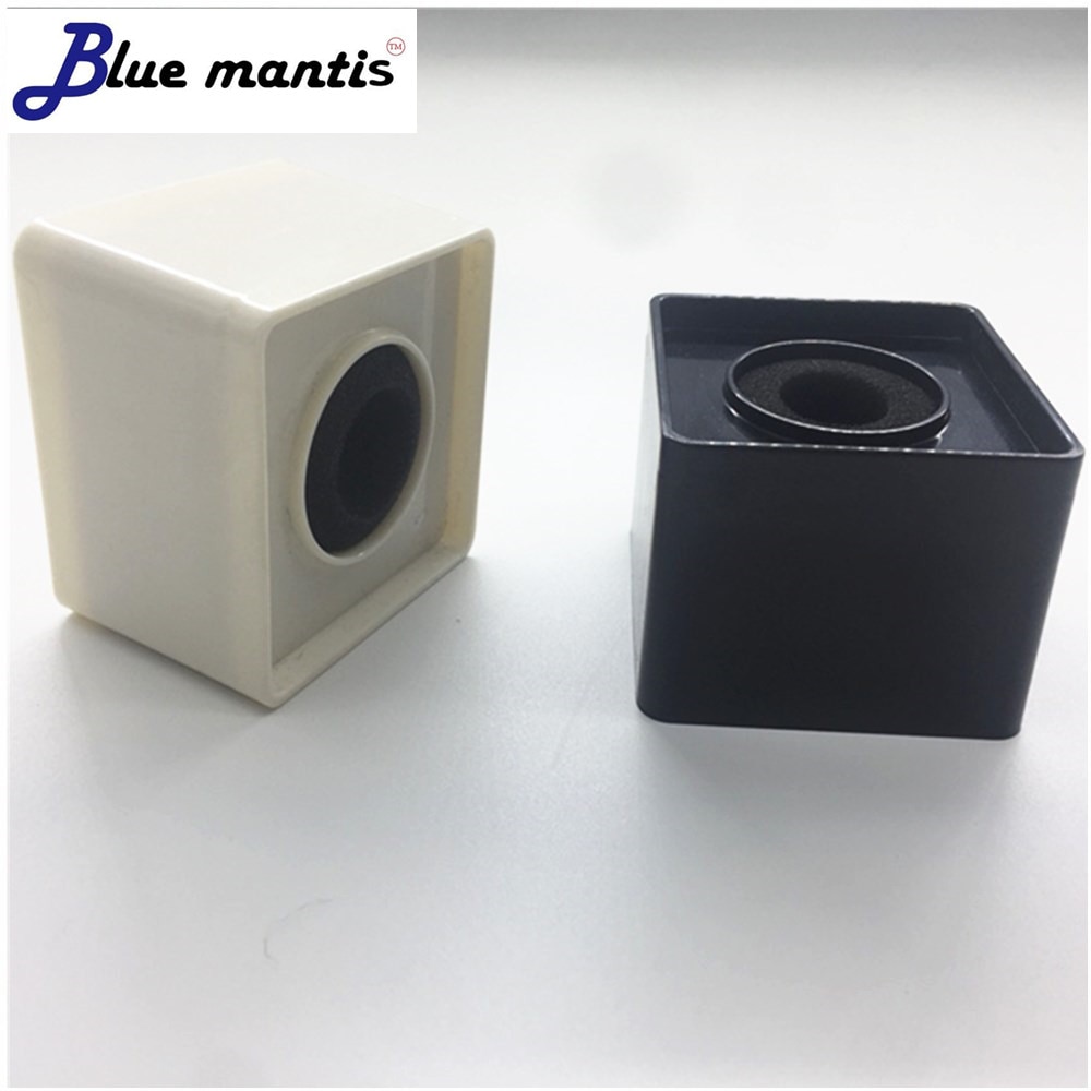 ABS 40MM Hole Black/White Square-shaped Mic Microphone TV Interview Logo Flag Station DIY with sponge