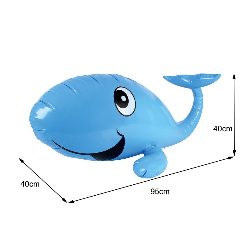 Opblaasbare blauwe walvis tuinsproeier kinderen kinderen familie water sproeier dier speelgoed zomer zwembad spelletjes achtertuin buiten plezier speelgoed