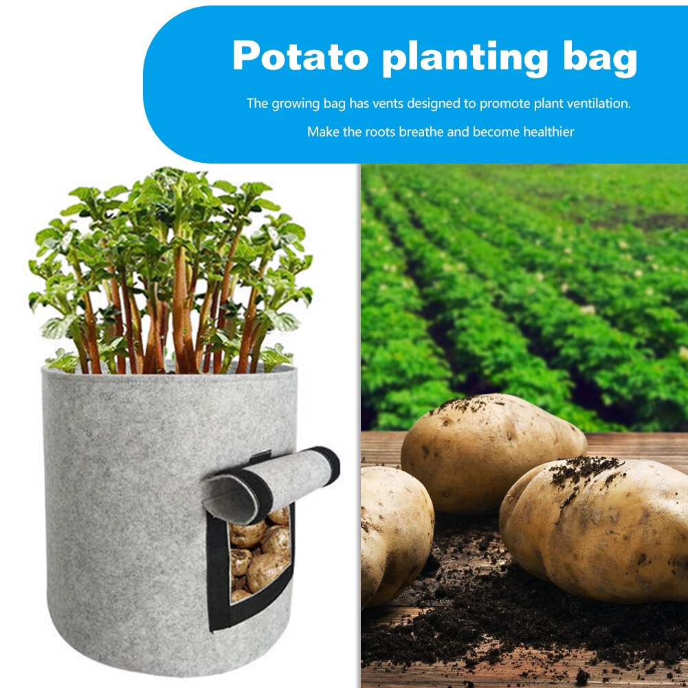 Vilt Plant Groeien Zakken Geweven Stof Tuin Aardappel Pot Greenhouse Groenteteelt Zakken Hydraterende Verticale Gereedschap Tuin Gereedschap
