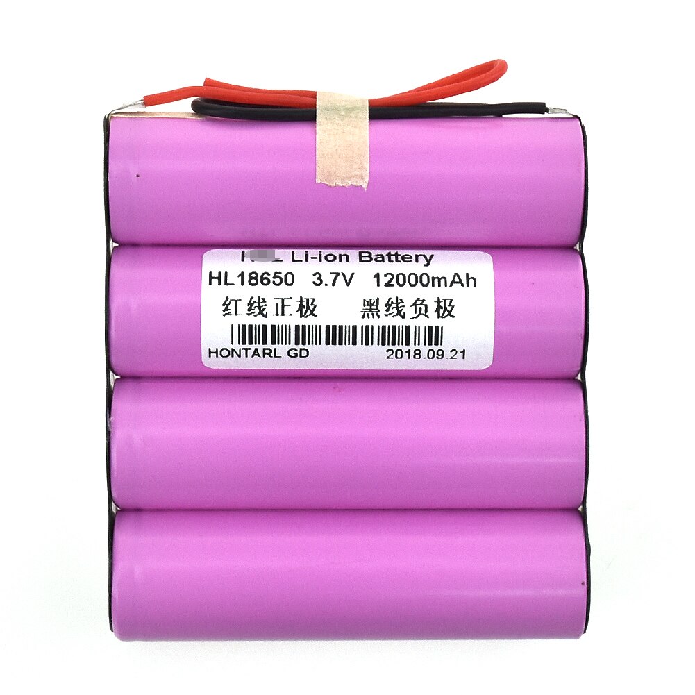 18650 4 batterie parallele agli ioni di litio 3.7V 12000mAh