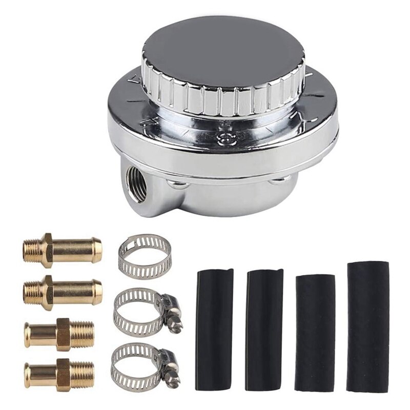 Fuel Pressure Regulator Kit, Adjustable 1-5 PSI, Suitable for Engine Carburetor Carbohydrates: Default Title
