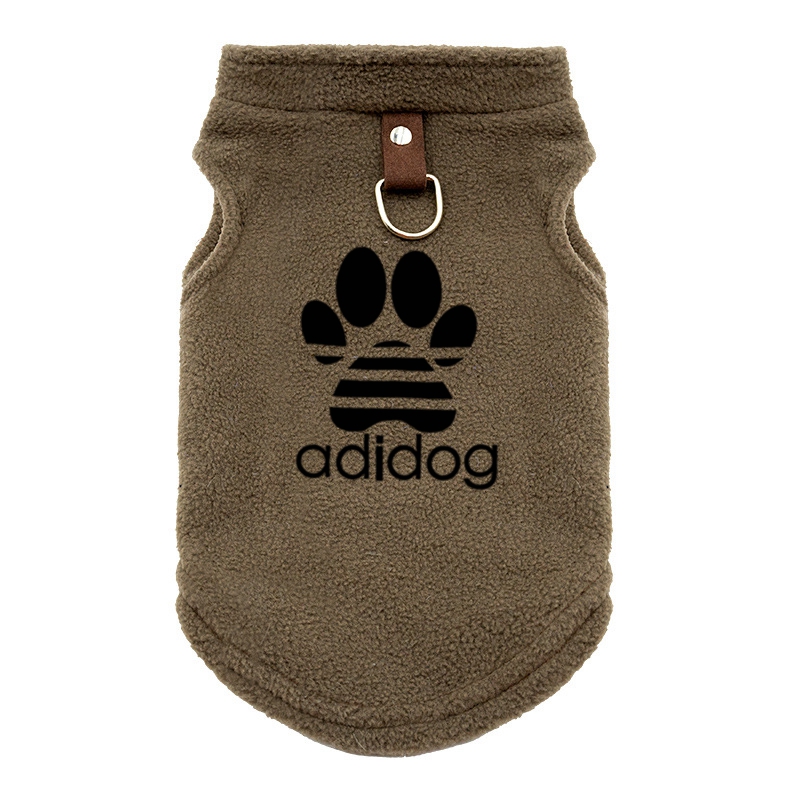 Soft Fleece Dog Clothes for Small Dogs Pull Ring Spring Autumn Winter Warm Pet Pullover French Bulldog Jacket Pug Coats