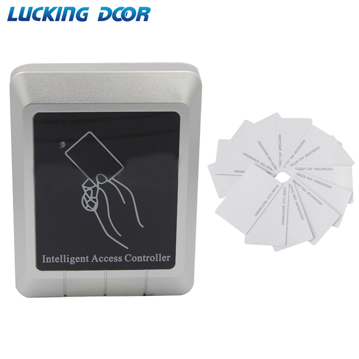 RFID Access Control System Device Machine Waterproof No Keypad 125Khz RFID Security Proximity Entry Lock Controller: AC and 10 ID cards