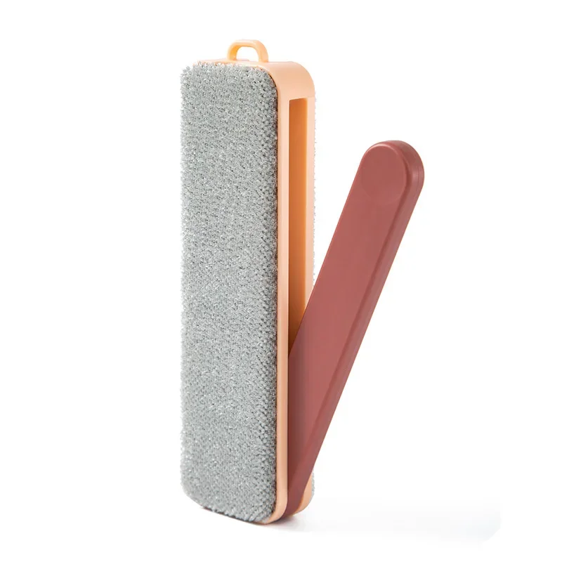 Lint Remover Clothes Lint Roller Reusable Hair Cleaning Brush Static Dust Folding Double-sided Bristles Coat Pet Remover Brushes: Red