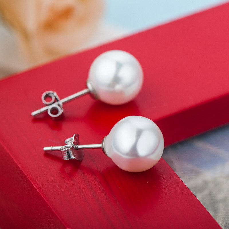 Trendy oorbellen voor dames met imitatieparels, lange oorbellen met witte ronde parels, trouwoorbellen met hanger, koreaanse sieraden oorbellen: Goudkleurig