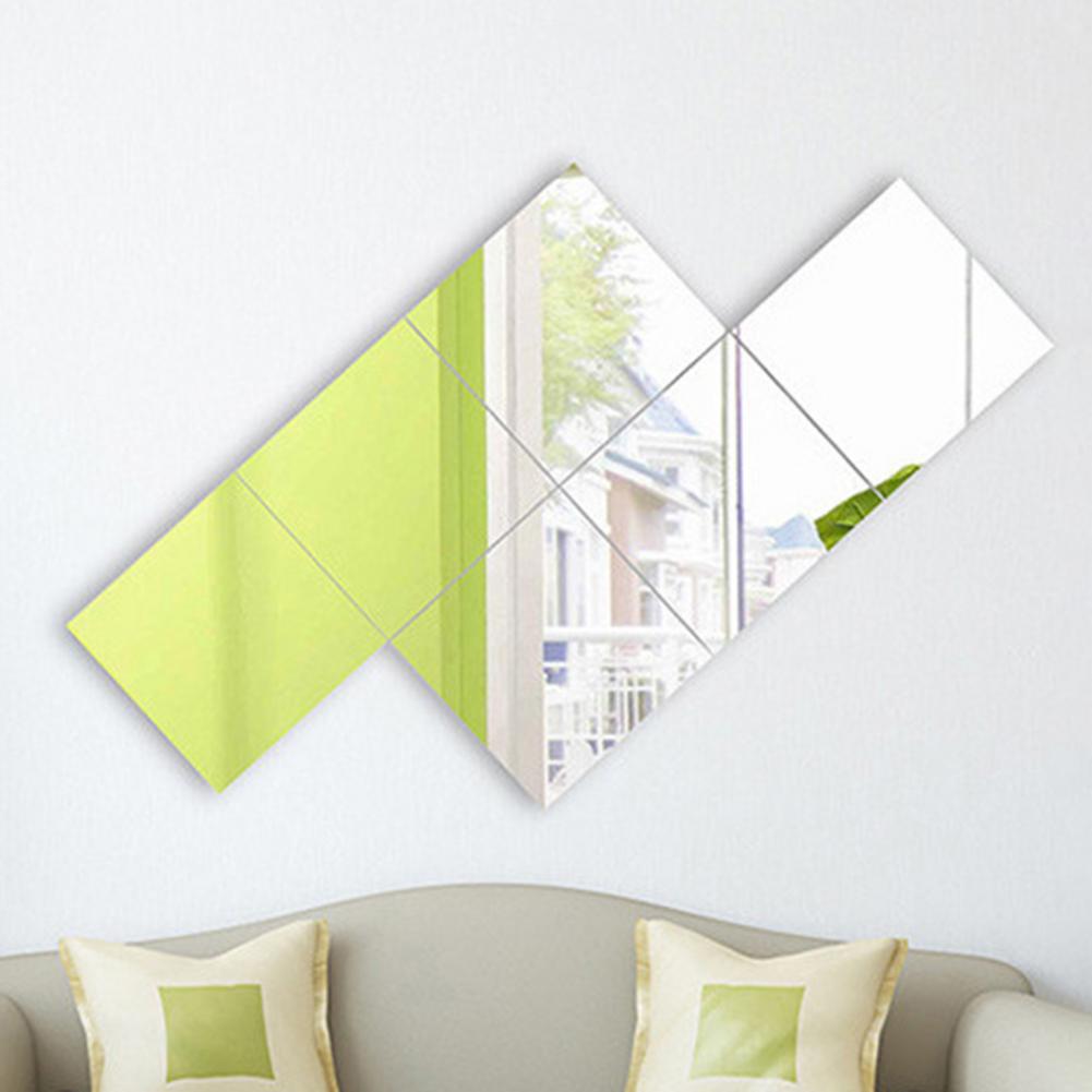 Mirror Wall Sticker Delicate Multi Styles Seamless Removable Mirror Tile Stickers for Bedroom Wall Sticker Wall Decals