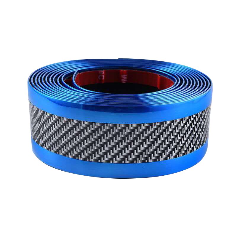 1 Meter Auto Carbon Stickers Auto Drempel Bescherming Sticker Voor Deur Kofferbak Body Bumper Automobiles Exterieur Accessoires: bule