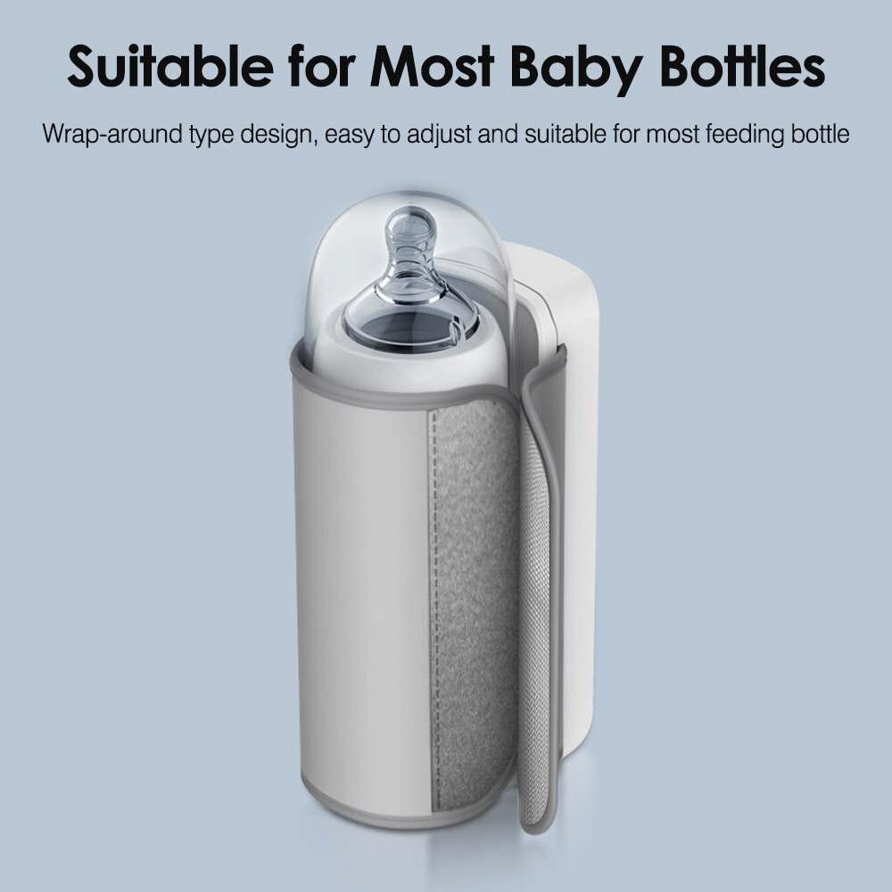 Draadloze Flessenwarmer Draagbare Reizen Melk Heater Warmer Voor Moedermelk Formule Thermische Zak Voor Zuigfles Usb