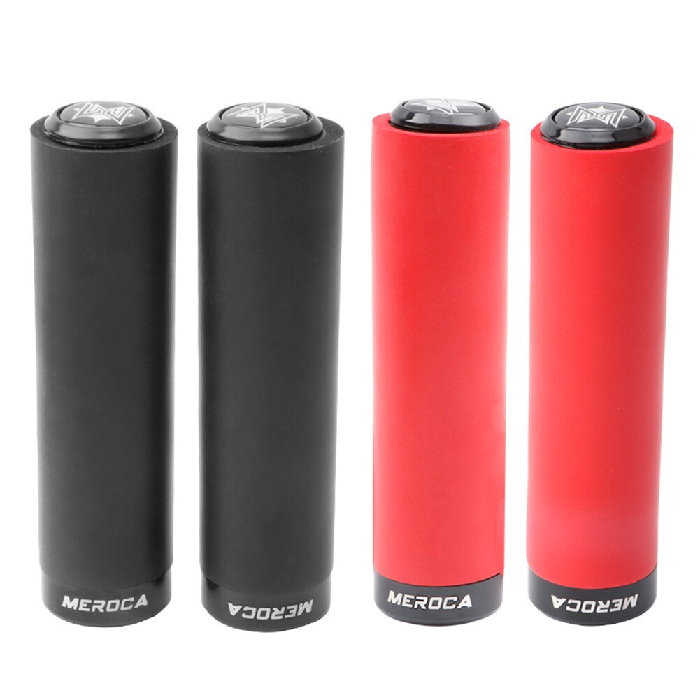 Meroca 1 Paar Fietsstuur Siliconen Antislip Mtb Racefiets Fietsen Handvat Lock Bar End Mountain Fiets Accessoires
