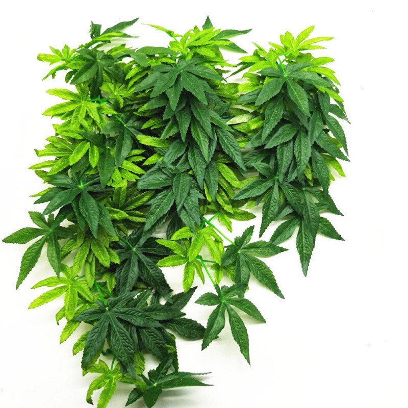 Plantes de décoration de Terrarium pour reptiles, plantes avec ventouse pour animaux de compagnie amphibiens, lézard, serpent, escalade, décor d&#39;aquarium