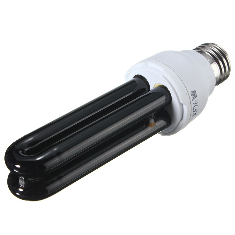 15W 20W 30W 40W E27 UV bombilla AC220V recta baja energía ultravioleta fluorescente negro luz CFL violeta germicida lámpara