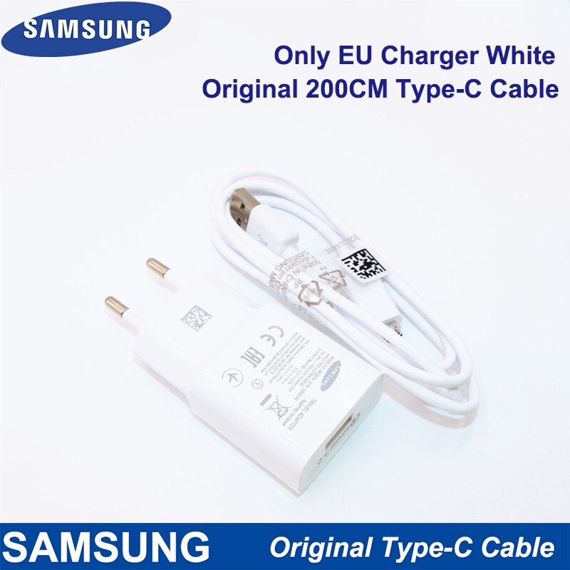 Cargador rápido para Samsung, adaptador de pared de viaje, Cable Micro USB para Samsung Galaxy S7 S6 Edge J3 J5 J7 Note4 5 A3 A5 A7: White Charger x 2.0M